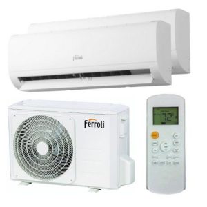 Aire acondicionado Multisplit  2x1 Inverter Ferroli GIADA M UE 18-2 Und. Ext. + GIADA M UI 9 Und. Int. +  GIADA M UI 12 Und. Int.
